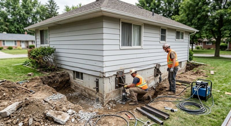 Foundation Settlement Repair in Greenville, SC